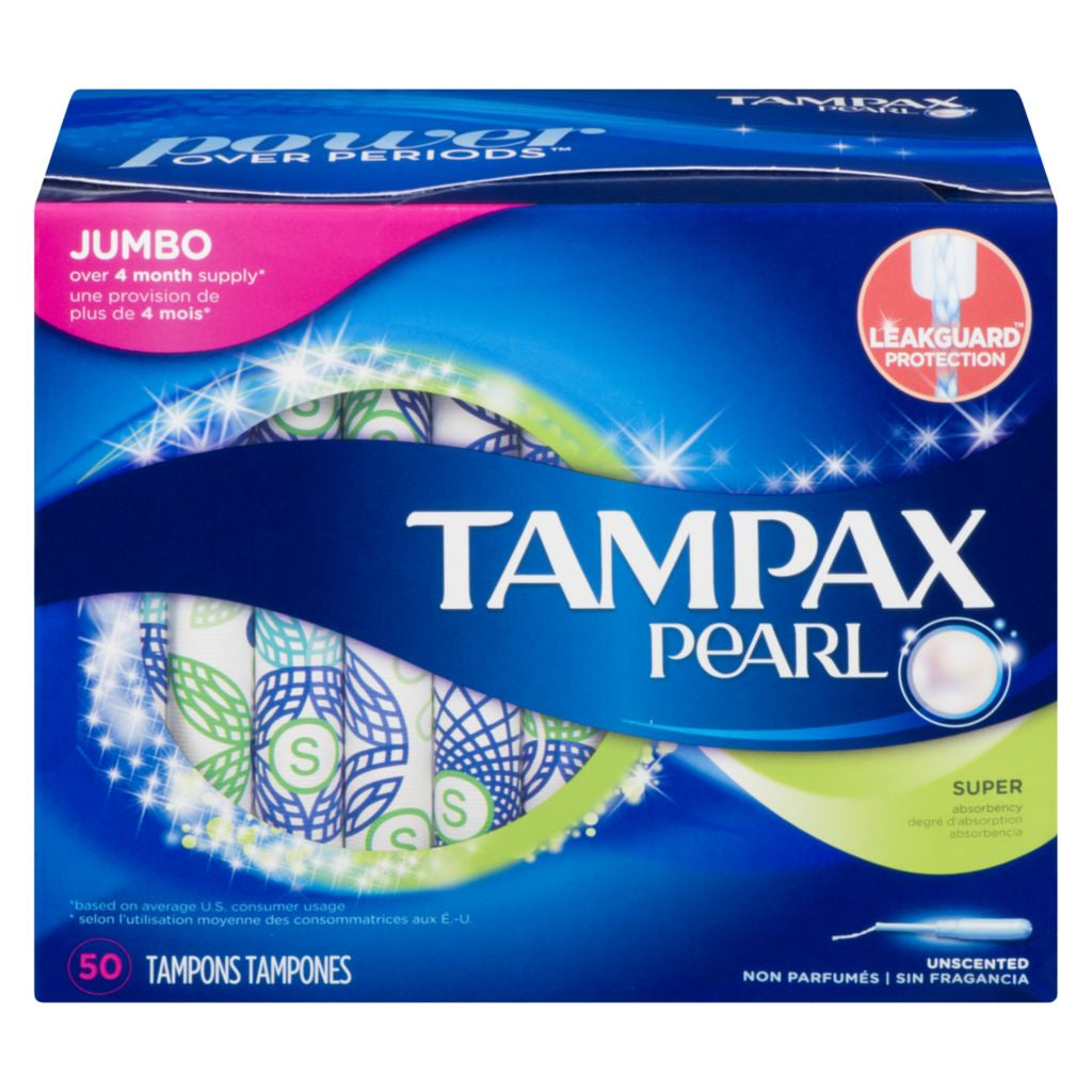 Tampax Pearl, Leakguard Protection Super, 50 count