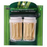 BooBam Toothpicks, Bamboo with dispenser, 2 x 250pcs