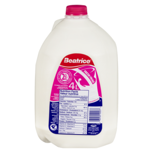 Beatrice Milk, 2%, 4L