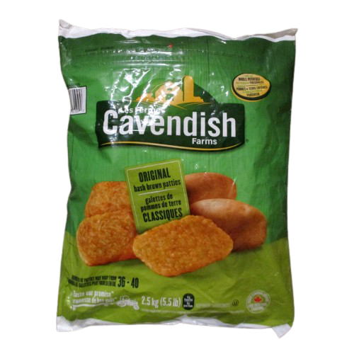 Cavendish Hashbrowns, Patties, 2.5 kg