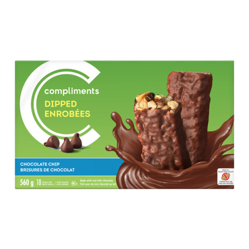 Compliments Chocolate Chip Dipped Granola Bars, 560 g, 18