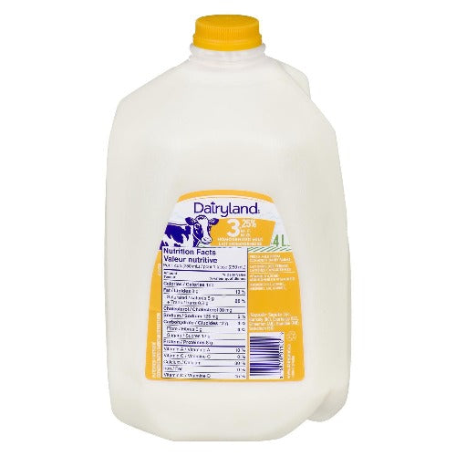 Dairyland Milk, 3.25%, 4L