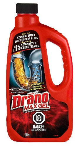 Drano Clog Remover, Max Gel, 900ml