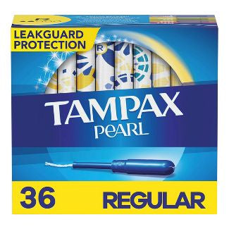 Tampax Pearl Feminine Hygiene, Regular Absorbancy, 36 Tampons