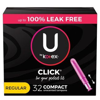 U By Kotex SP Regular Tampons, Unscented, 32 EA