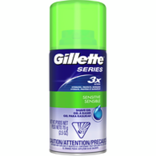Gillette Series Shave Gel, Sensitive - 70g Travel Size