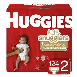 Huggies Diapers, Little Snugglers, Size 2, 124 Diapers
