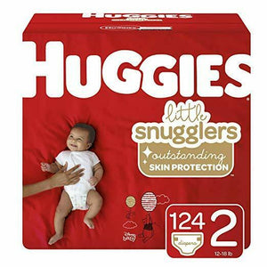 Huggies Diapers, Little Snugglers, Size 2, 124 Diapers