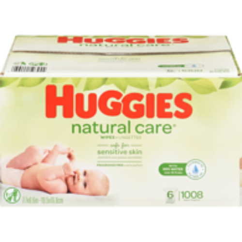 Huggies Wipes, Natural Care, Sensitive, Unscented, 6 packs of 168, 1008pk
