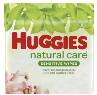 Huggies Wipes, Natural Care, Sensitive Unscented, Refill pack of 168