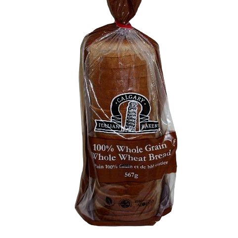 Calgary Italian Bakery Fresh Bread, 100% Whole Wheat, 567 g