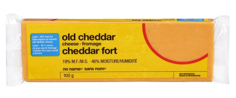 No Name Cheese, Old Light Cheddar, 700 g