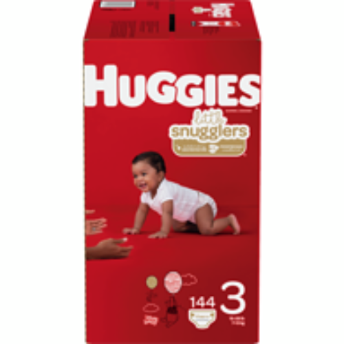 Huggies Diapers, Little Snugglers, Size 3, 144 Diapers