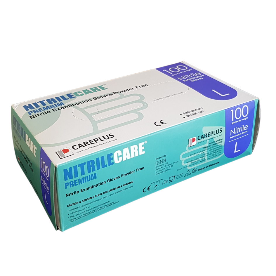 Nitrile Gloves, 6mil, Powder Free, 100/box