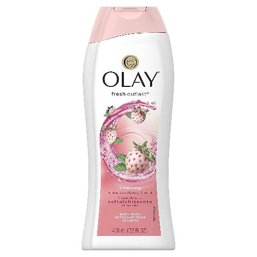 Olay Body Wash, Cooling White Strawberry & Mint, 400ml