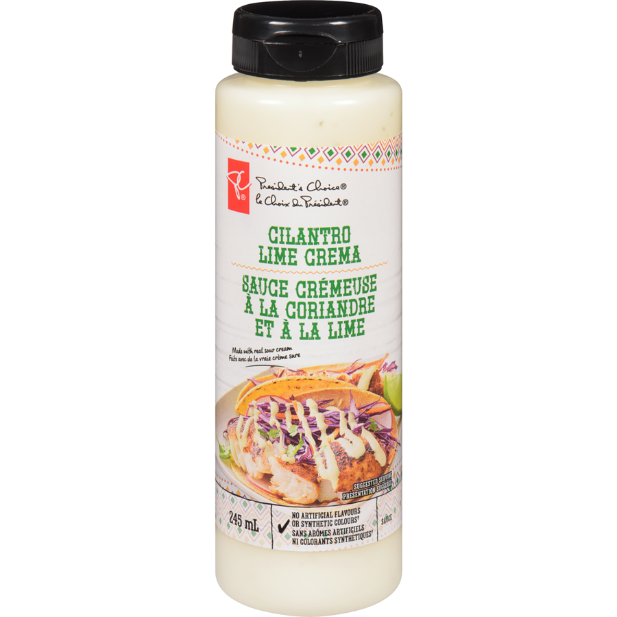 President's Choice Cilantro Lime Crema, 245ml