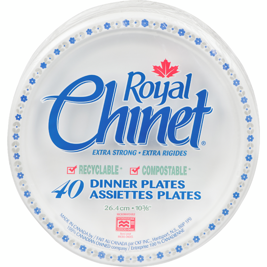 ROYAL CHINET Dinner Plates, 40