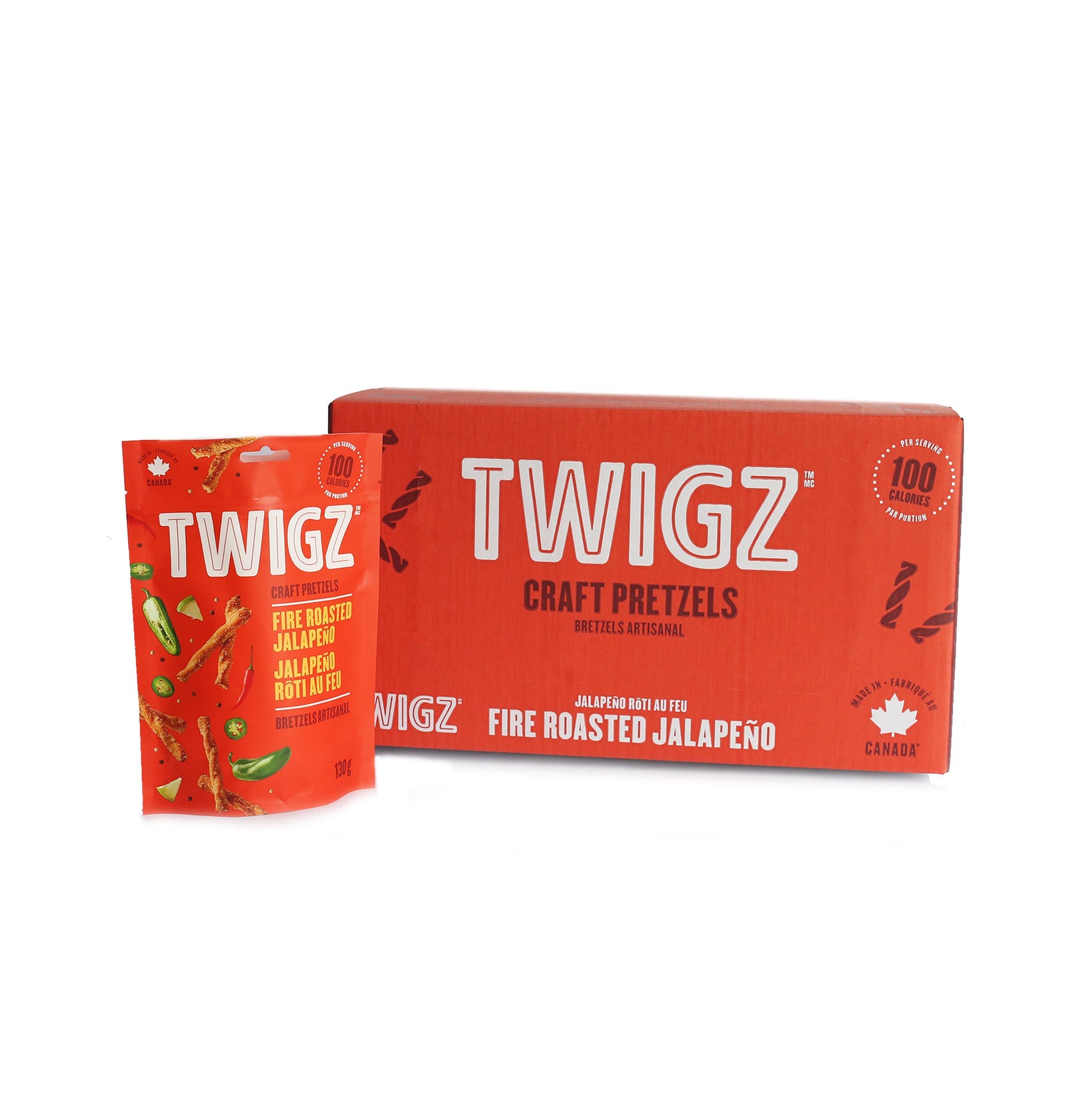 Twigz Pretzels, Fire Roasted Jalapeno, 130g