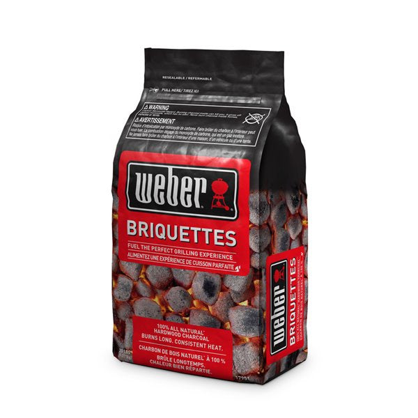 Weber Briquettes, 100% All Natural Hardwood Charcoal, 20lbs.