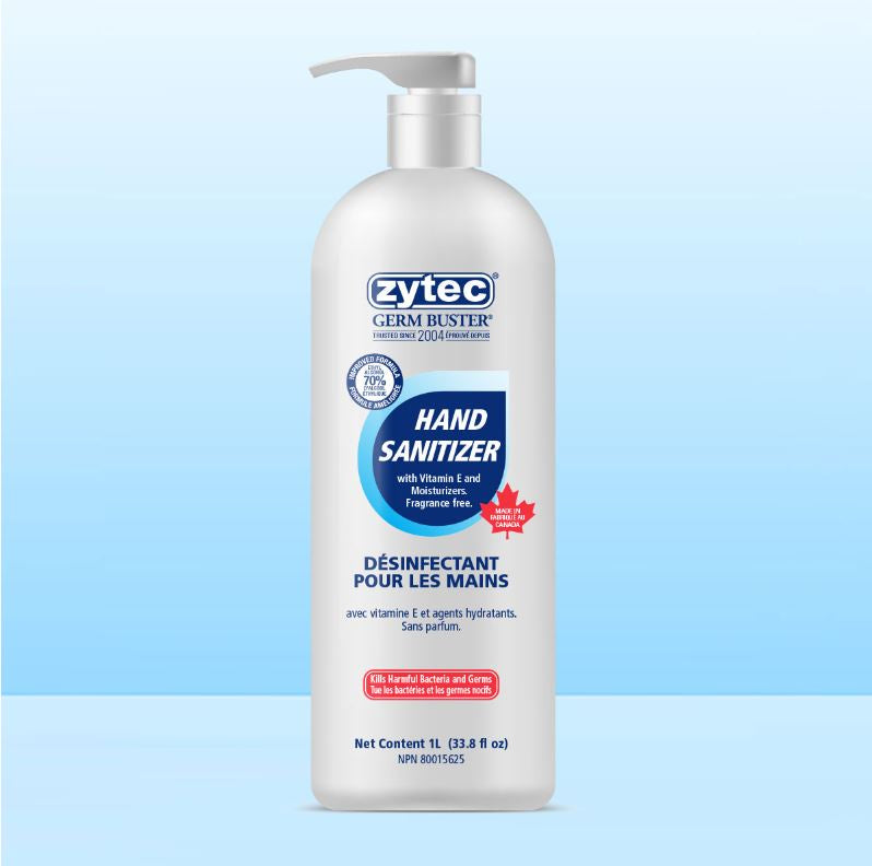 Zytec Germ Buster, Hand Sanitizer, Disinfectant, w/ Vitamin E & Moisturizers, 1 L