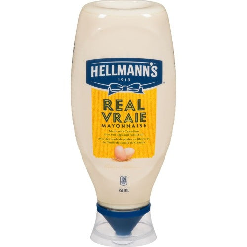 Hellmann's Real Mayonnaise, Big Squeeze, 750 mL