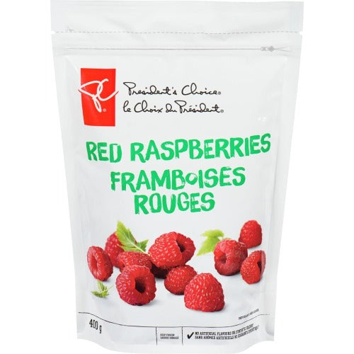 President's Choice, Frozen Fruit, Whole Red Raspberries, 400g