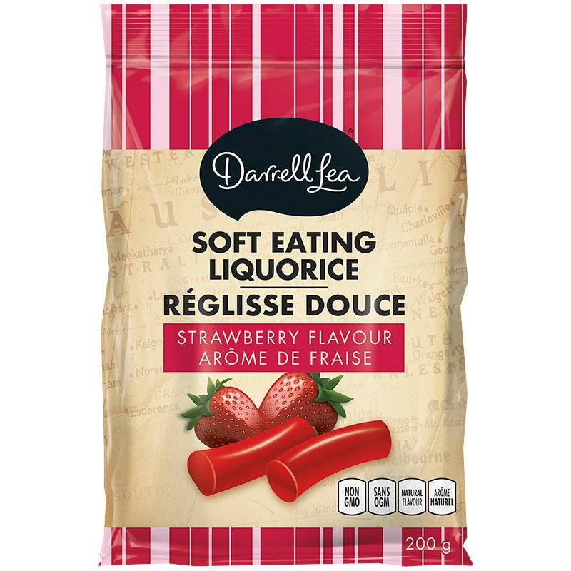 Darrell Lea Soft Eating Liquorice, Strawberry, 200 g