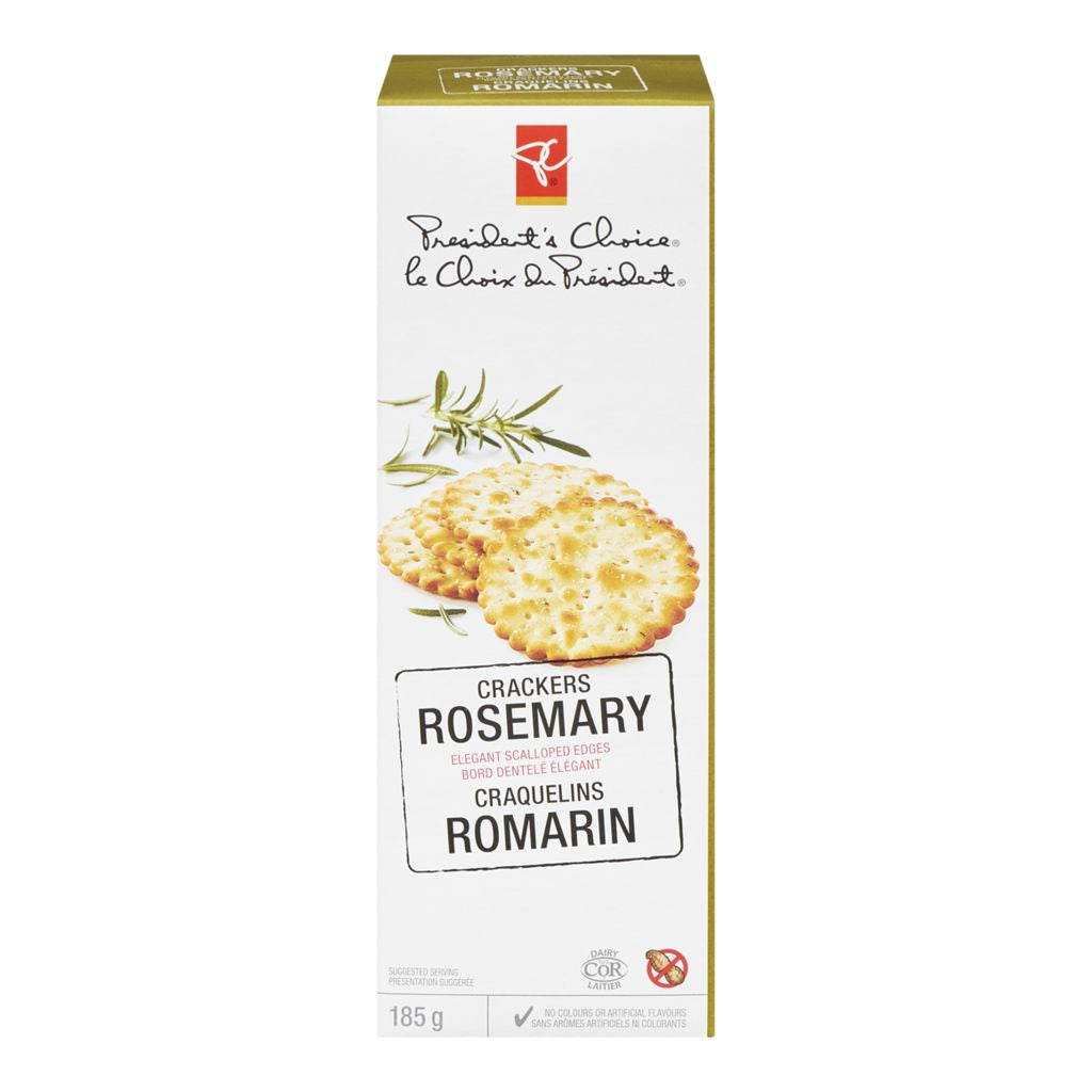 PC Scalloped Edge Crackers, Rosemary, 185g