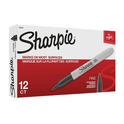 Sharpie Permanent Markers, Original, Fine, 12 count