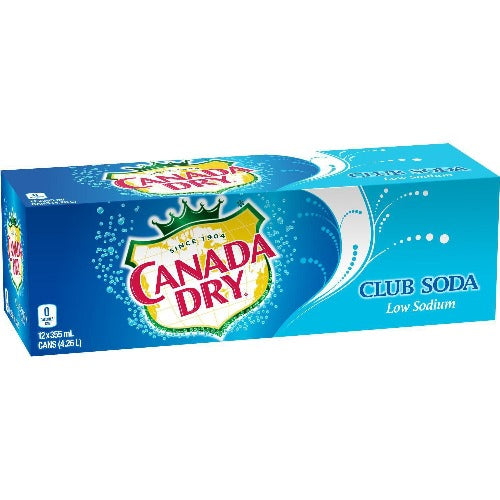 Canada Dry, Club Soda, Low Sodium, 355ml, 12,