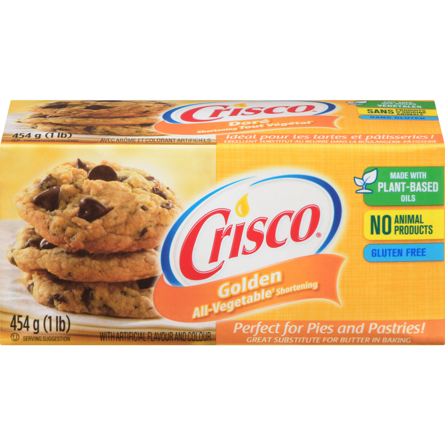 Crisco Vegetable Shortening, Golden All-Vegetable, 454g