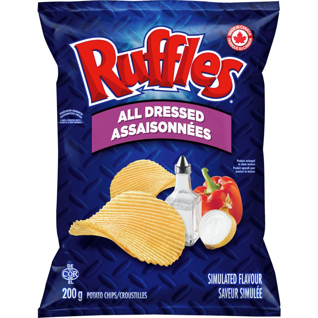 Ruffles Chips, All Dressed, Value Size, 350 g