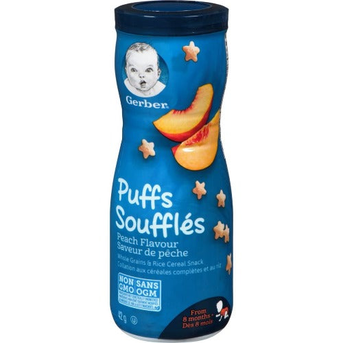 Gerber Puffs, Peach, Baby Snacks, 42g