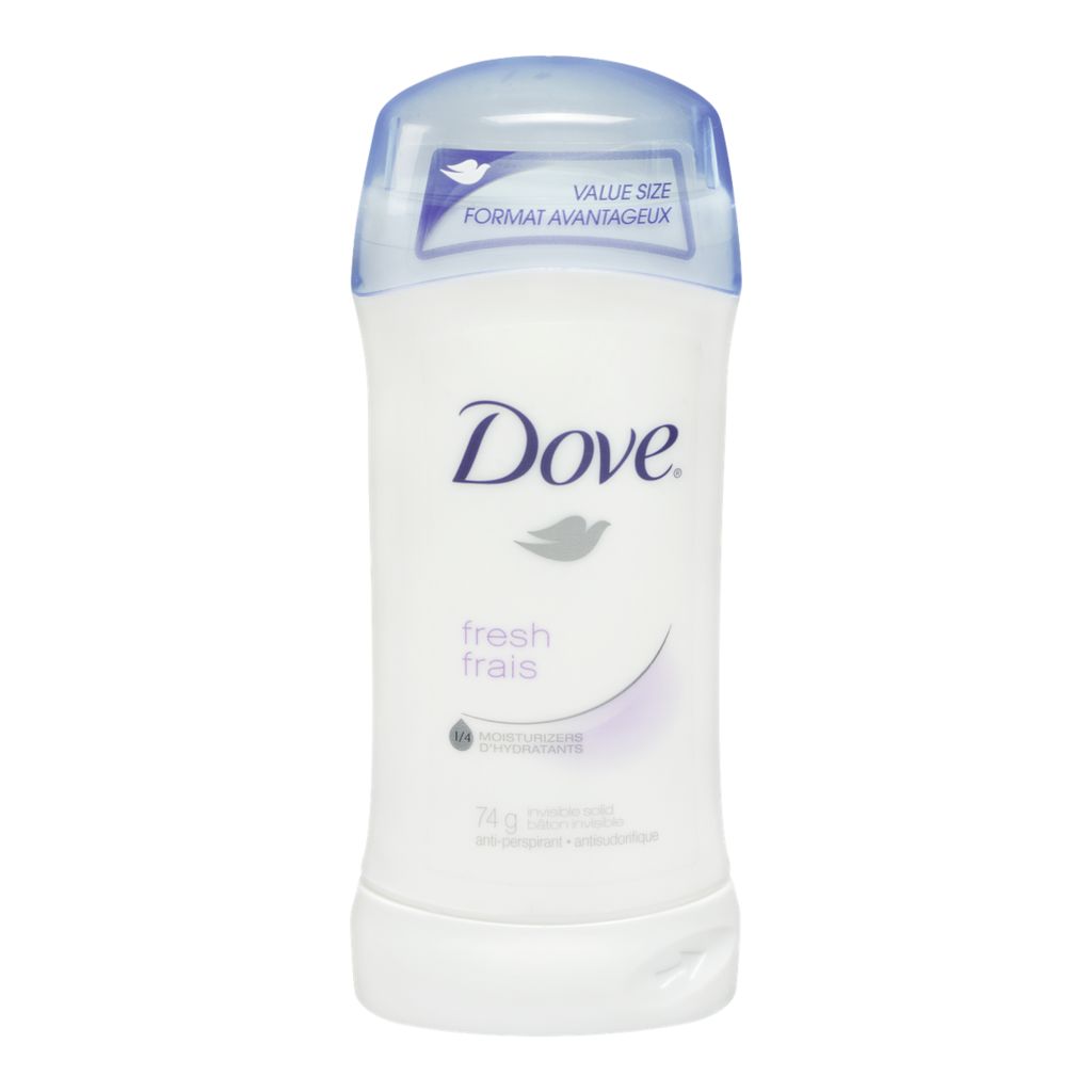 Dove Deodorant, Invisible Solid Antiperspirant-Fresh, 74g