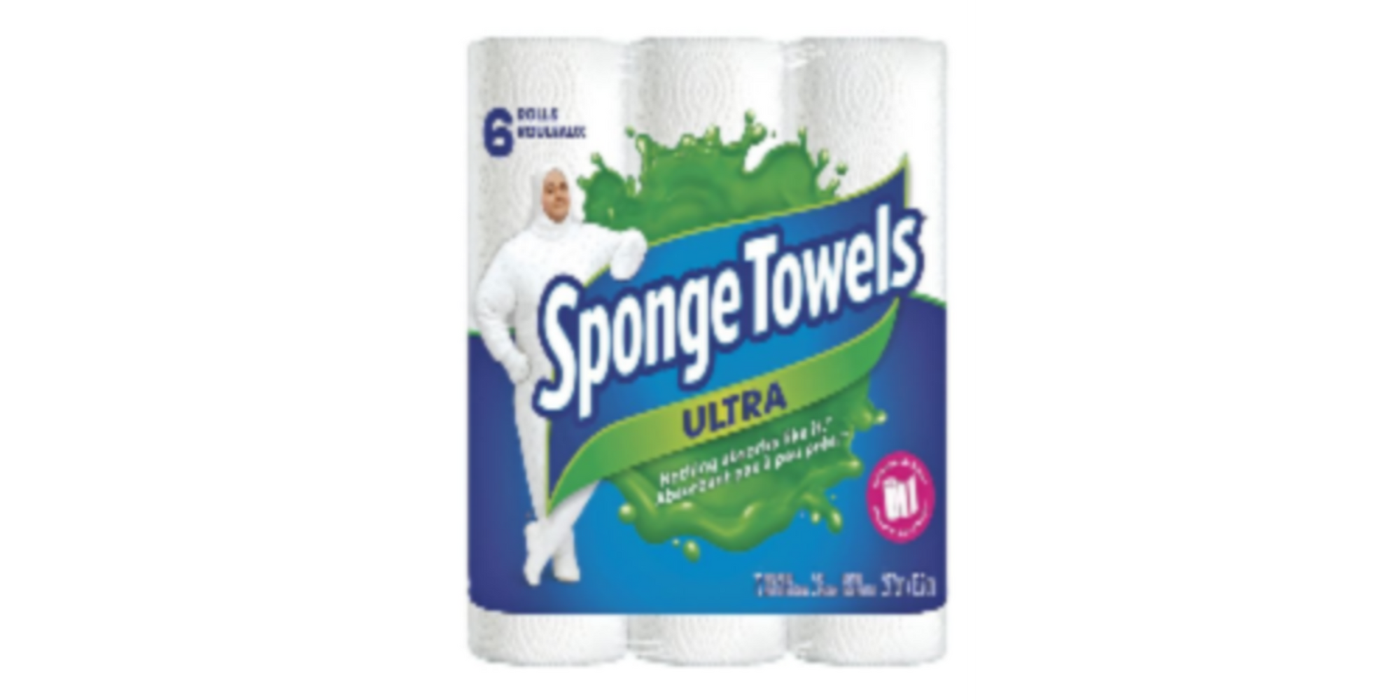 Sponge Towels Ultra, Choose-A-Size, 6 Rolls, 72 Sheets per Roll