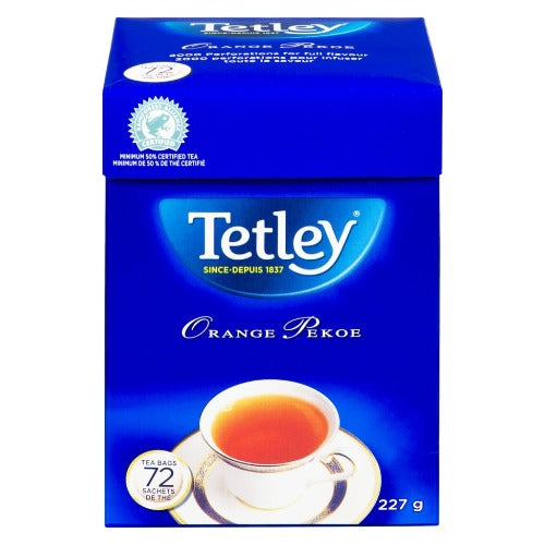 Tetley Tea, Orange Pekoe, 72 bags, 227 g