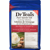 Dr Teal's Pure Epsom Salt, Soaking Solution, Shea Butter & Almond Oil,1.36 kg