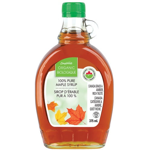 Compliments Org Maple Syrup Pure 100%, 375ml