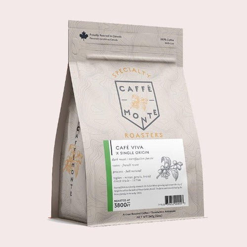 Caffe Monte Coffee, Whole Beans,  Cafe Viva, 2lbs