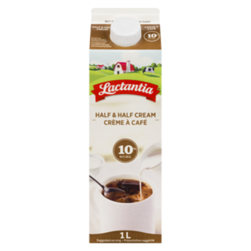 Lactantia Creamer, Half & Half Cream, 10% M.F., 1 L