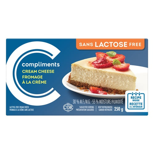 Compliments Cream Cheese, Lactose Free, 250 g