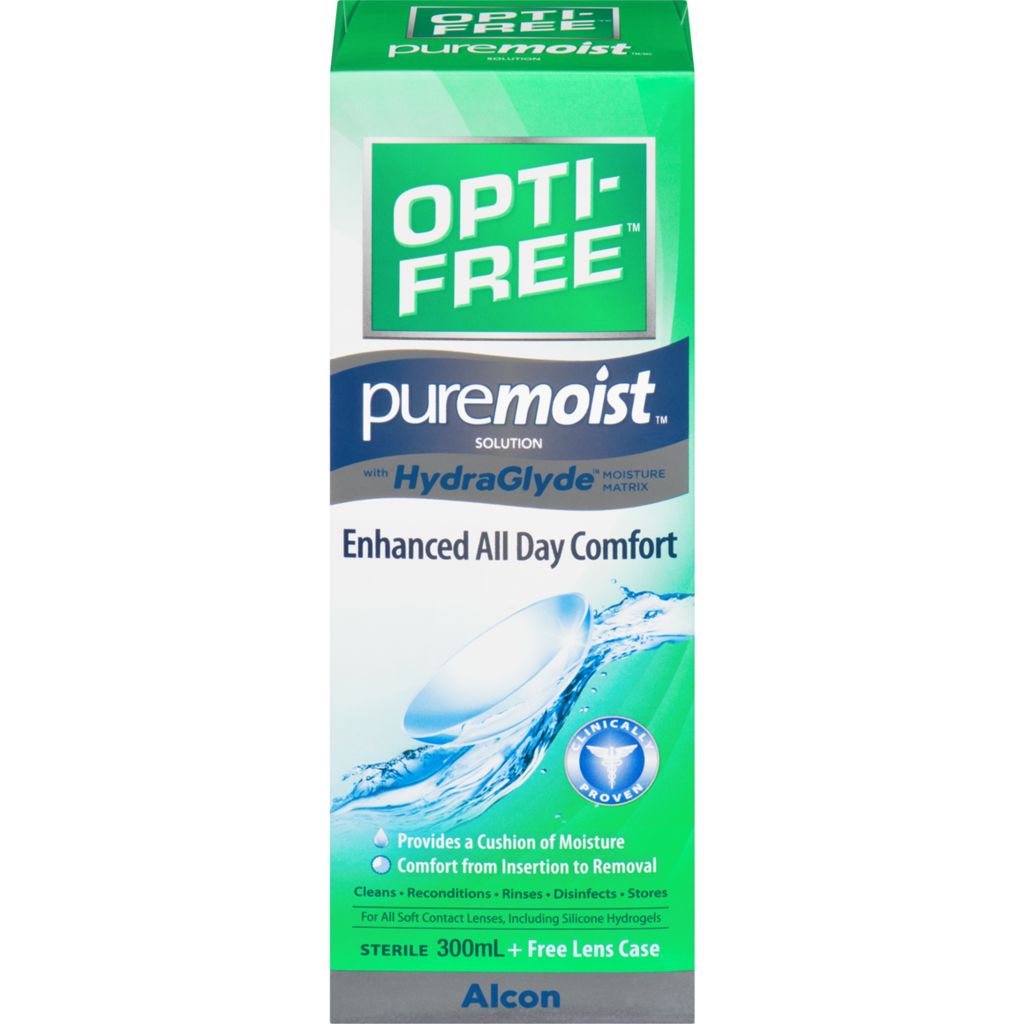 Opti-Free Contact Lense Solution, Puremoist, 300ml