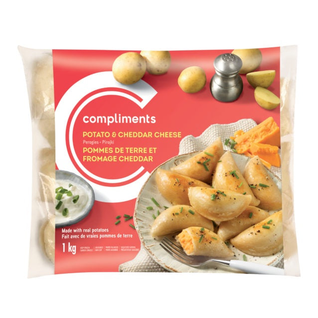 Compliments Perogies, Potato & Cheddar Cheese, 907g