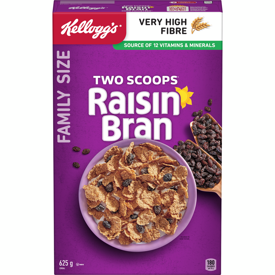 Kellogg's Two Scoop, Raisin Bran, 625g